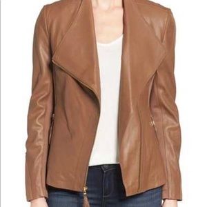 Via Spiga 100% Genuine Lambskin Leather Jacket